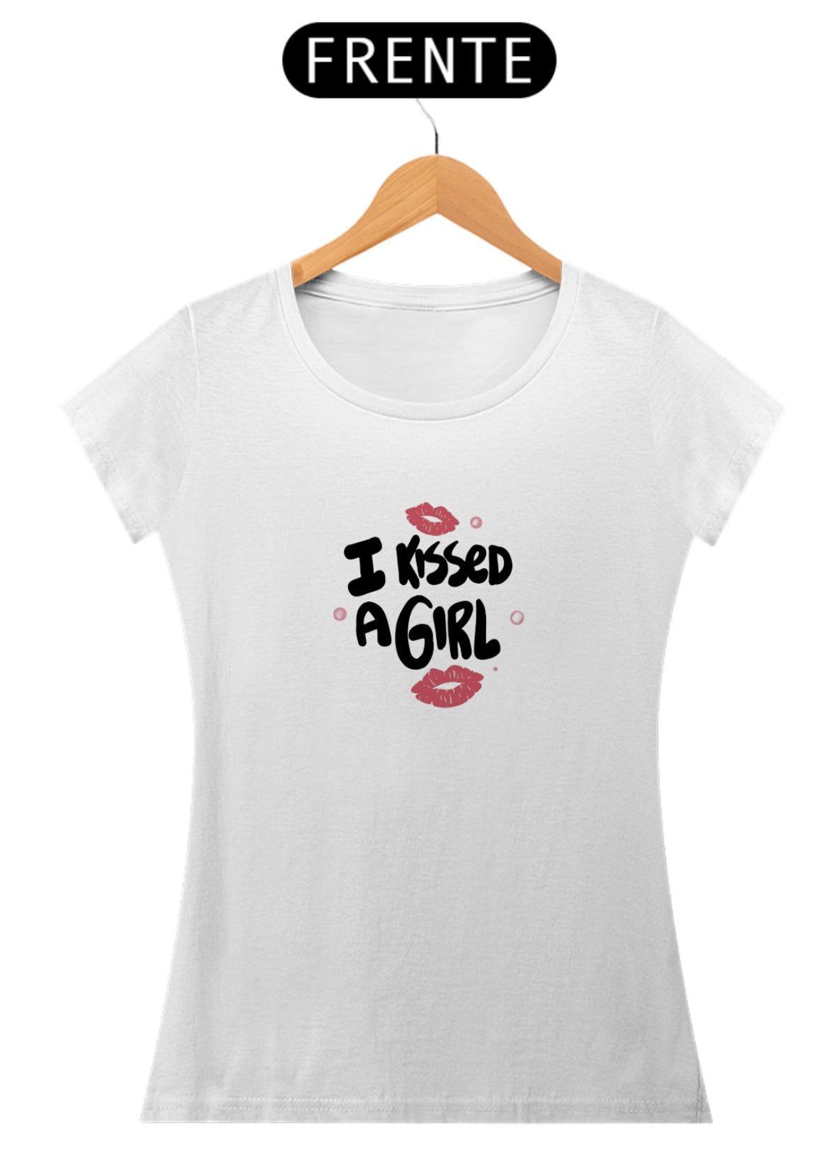 “Camiseta Feminina I kissed a Girl Katy Perry Frente&Costas”