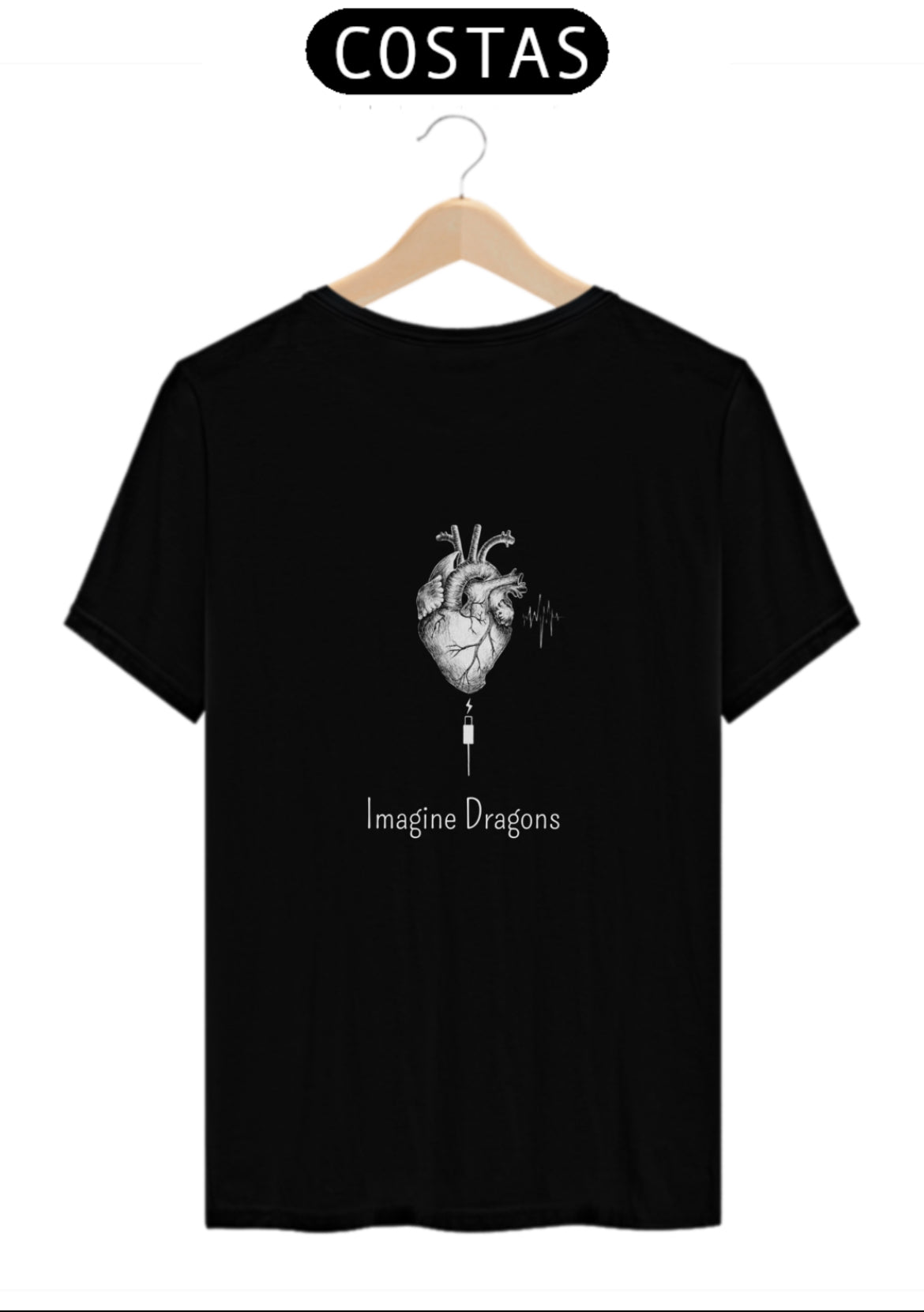 “Camiseta Masculina Imagine Dragons Frente&Costas”