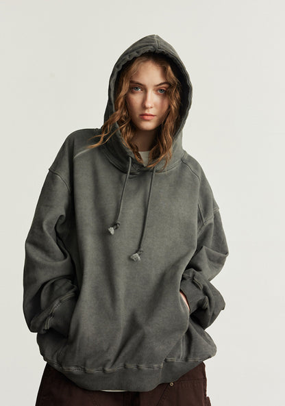 Blusão Overtop Feminino Em Moletom Com Forro Fleece Cinza Escuro