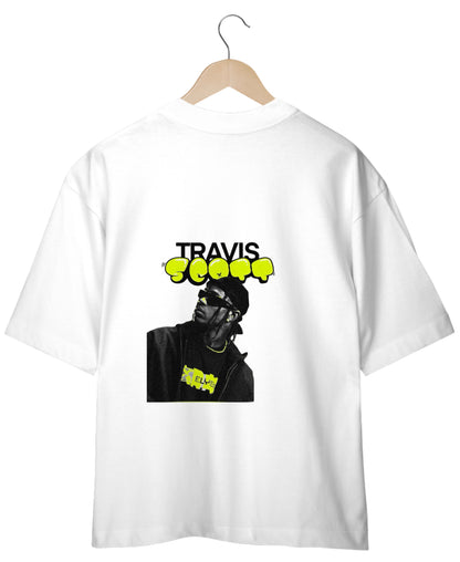 “Camiseta Unissex Oversized Travis Scoot Frente&Costas”