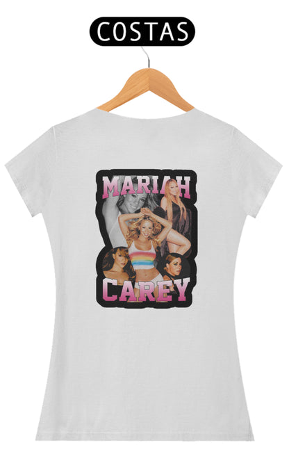 “Camiseta Feminina Mariah Carey Frente&Costas”