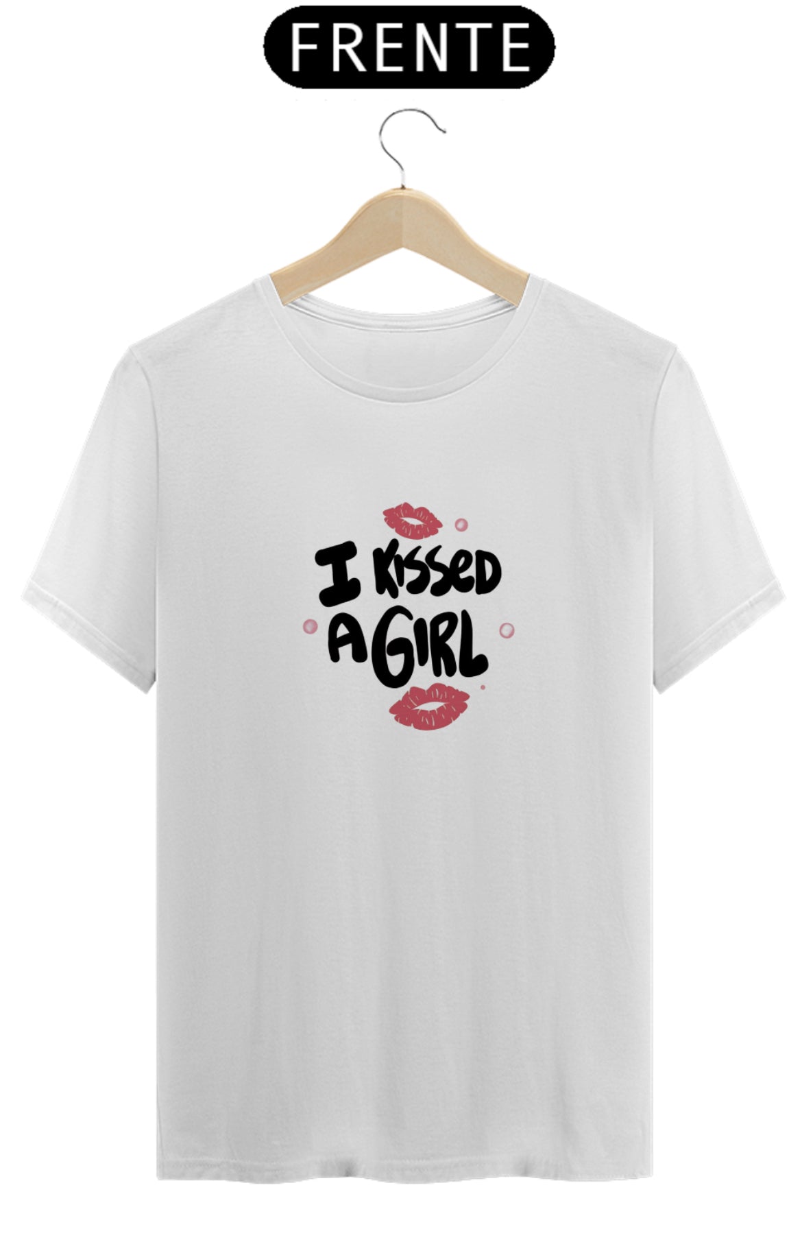 “Camiseta Masculina I kissed a Girl Katy Perry Frente&Costas”