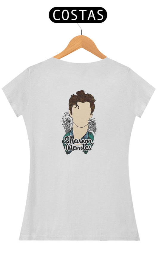 “Camiseta Feminina Shawn Mendes Frente&Costas”