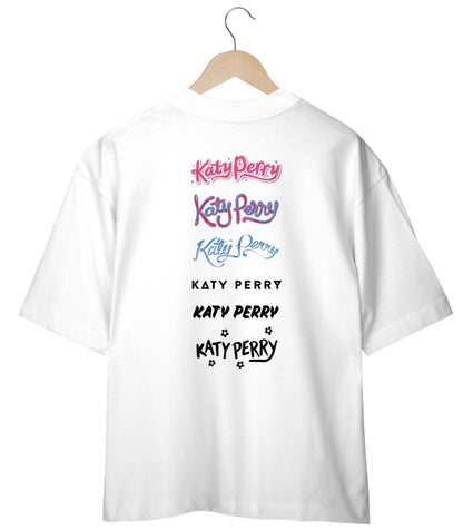 “Camiseta Unissex Oversized Katy Perry Frente&Costas”