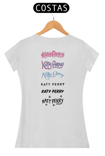 “Camiseta Feminina I kissed a Girl Katy Perry Frente&Costas”