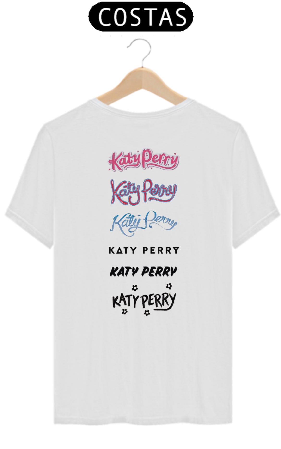 “Camiseta Masculina I kissed a Girl Katy Perry Frente&Costas”