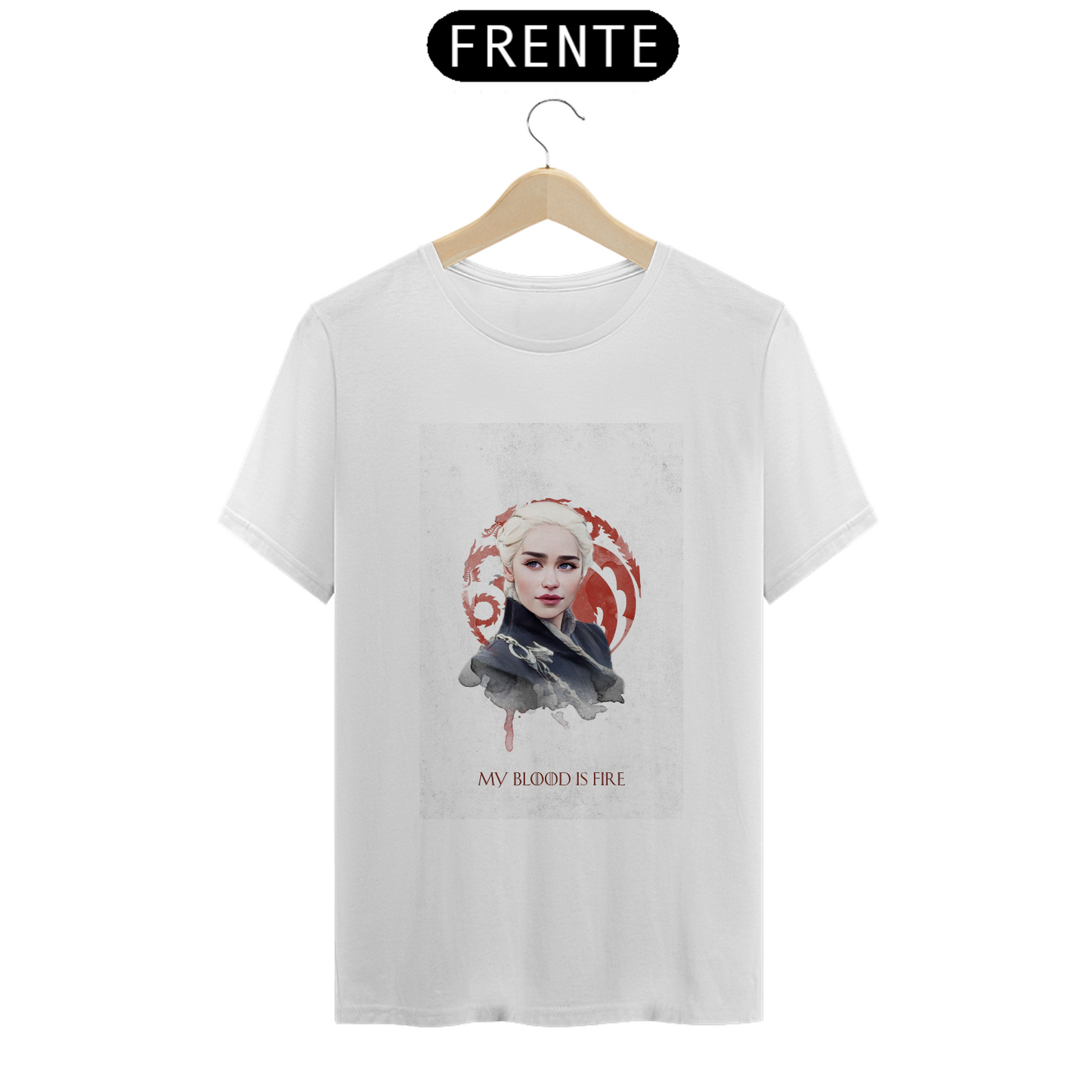 Camiseta Game of Thrones Quality Unissex 100% Algodão. Daenerys Targaryen