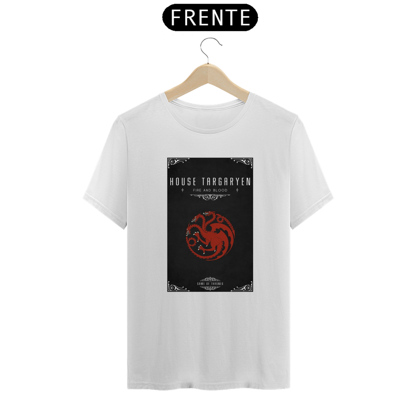 Camiseta Game of Thrones Quality Unissex 100% Algodão. Casa Targaryen