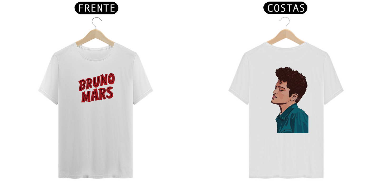 “Camiseta Masculina Bruno Mars Frente&Costas”