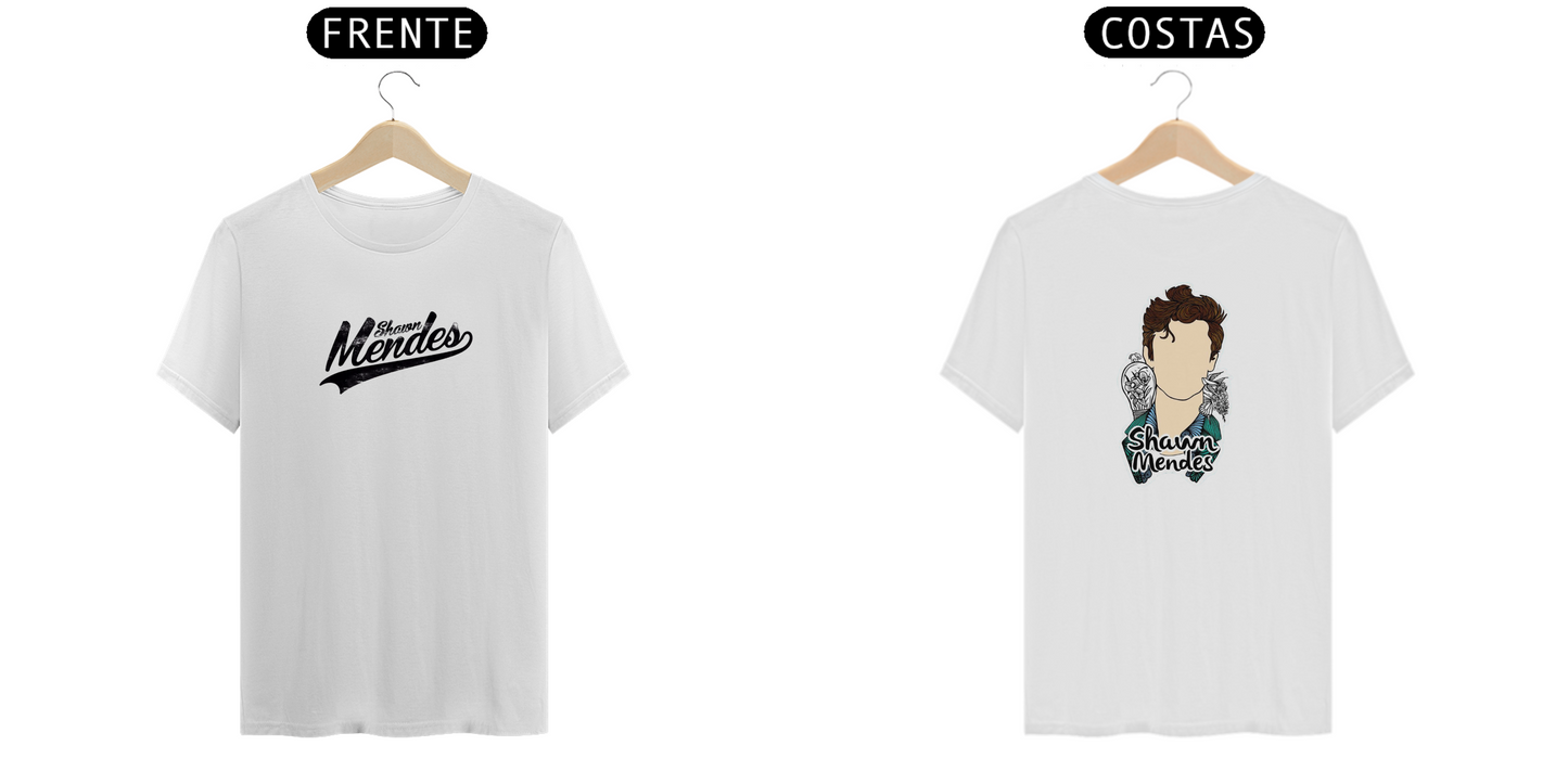 “Camiseta Masculina Shawn Mendes Frente&Costas”