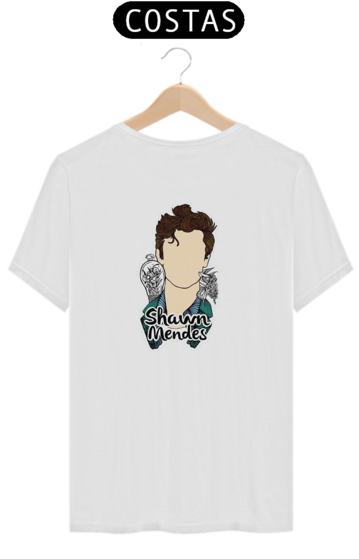 “Camiseta Masculina Shawn Mendes Frente&Costas”