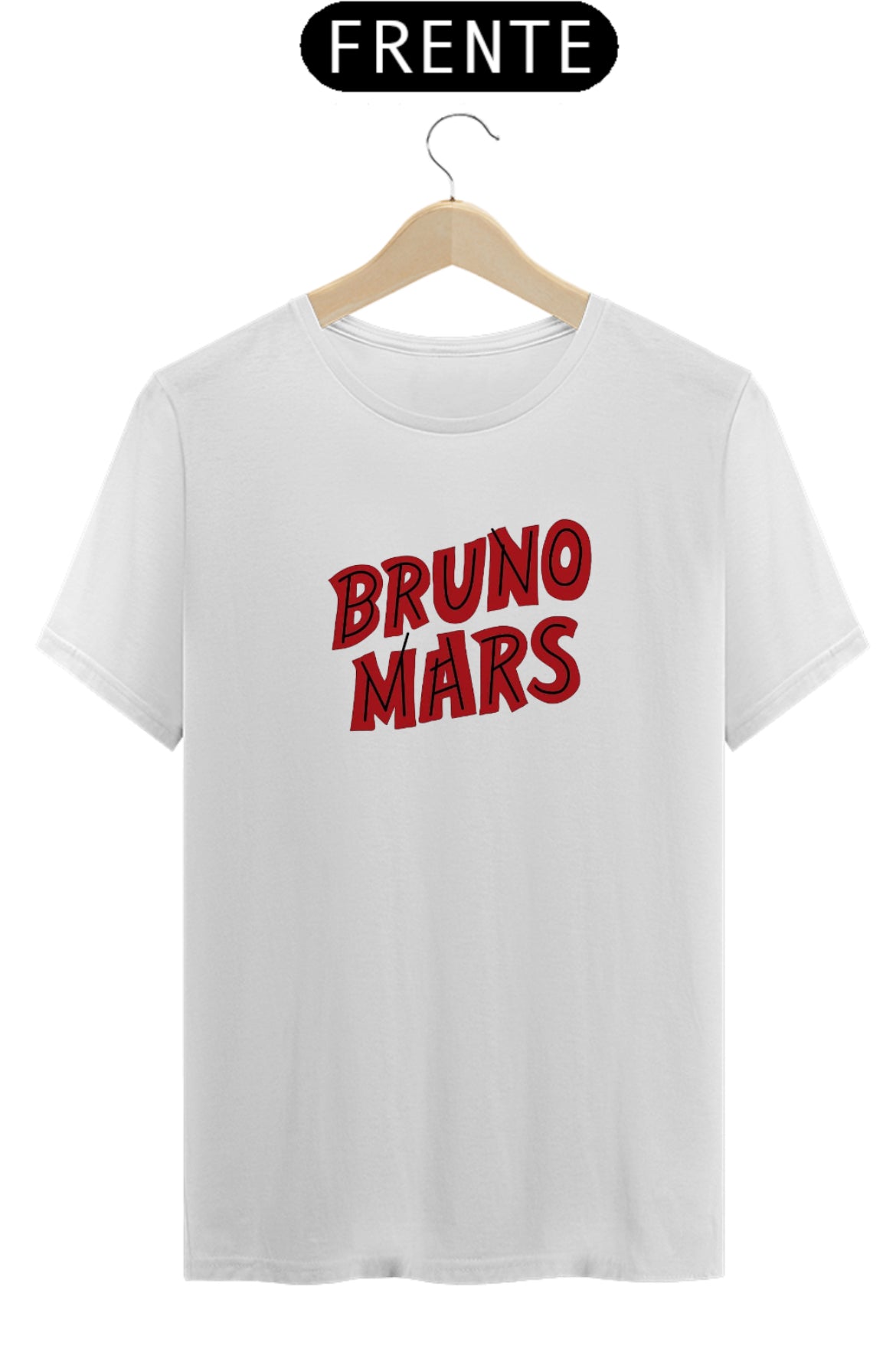 “Camiseta Masculina Bruno Mars Frente&Costas”