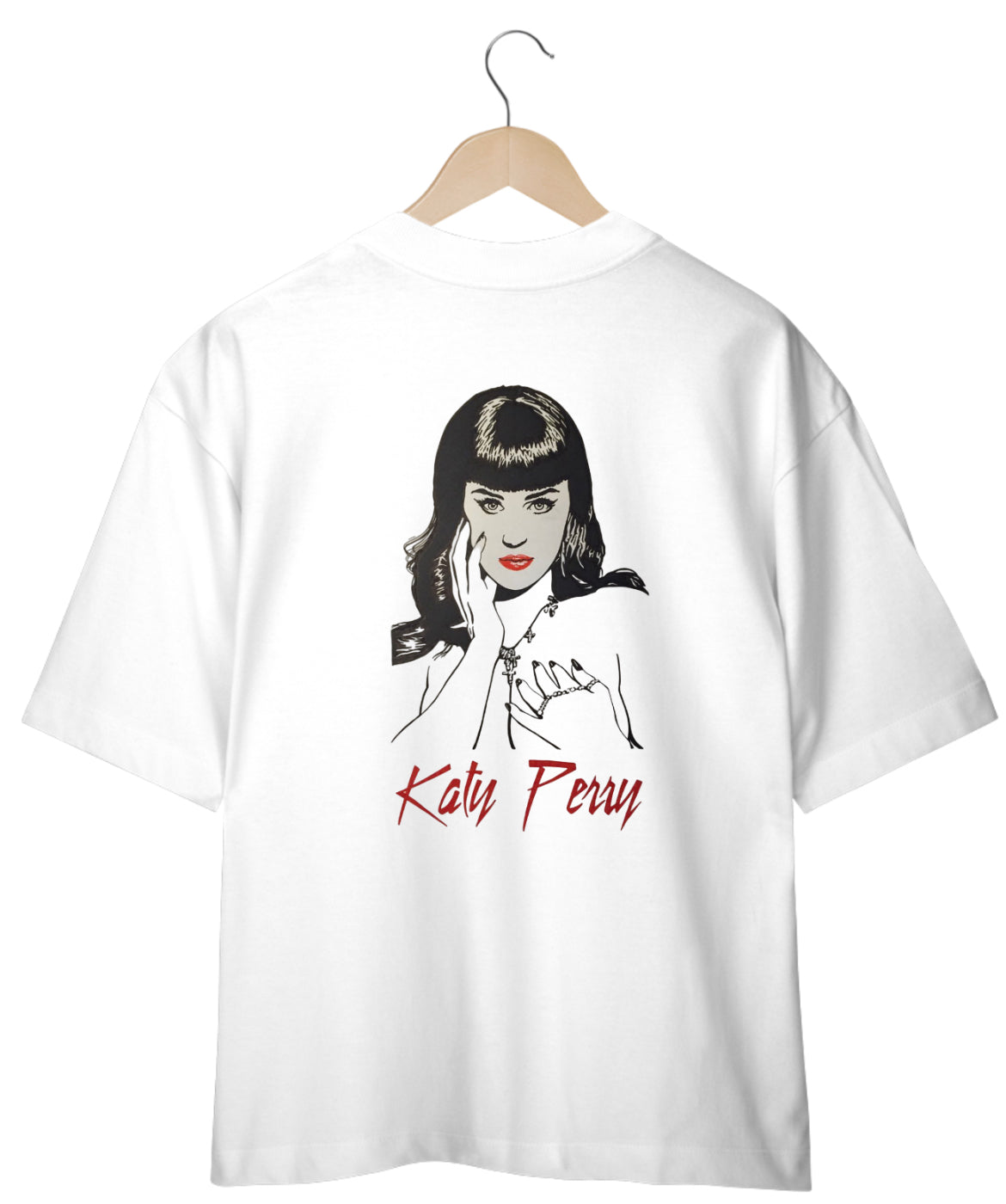 “Camiseta Oversized Unissex Katy Perry Frente&Costas”