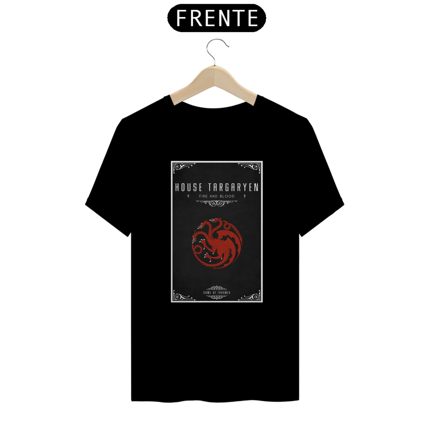 Camiseta Game of Thrones Quality Unissex 100% Algodão. Casa Targaryen