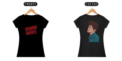 “Camiseta Feminina Bruno Mars Frente&Costas”