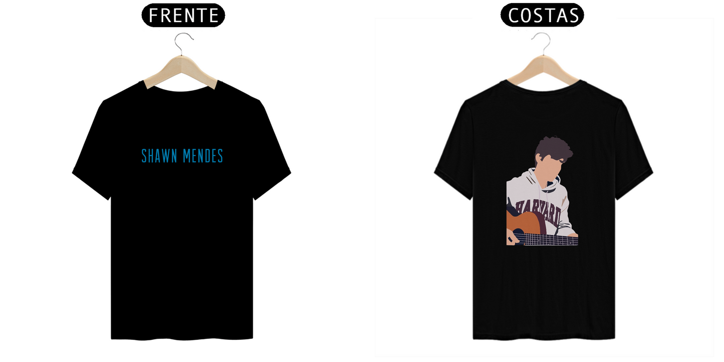 “Camiseta Masculina Shawn Mendes Frente&Costas”