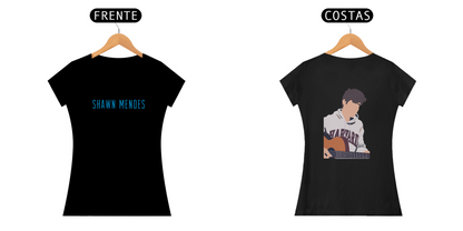 “Camiseta Feminina Shawn Mendes Frente&Costas”