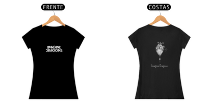 “Camiseta Feminina Imagine Dragons Frente&Costas”