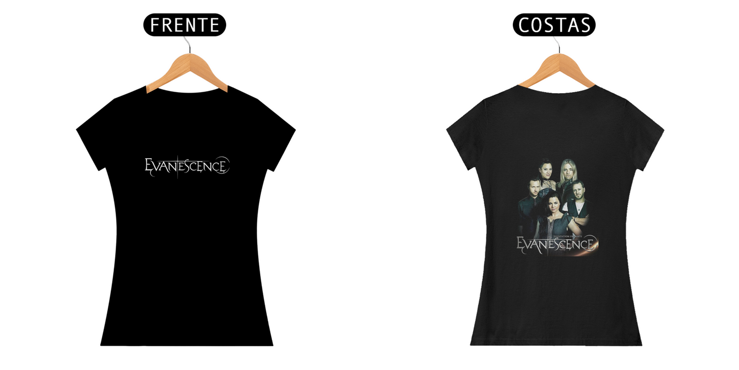 “Camiseta Feminina Evanescence Frente&Costas”