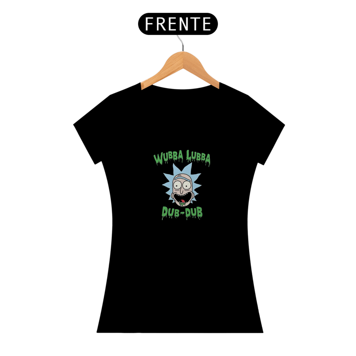 “Camiseta Feminina Rick&Morty Wubba Lubba Dub-Dub”