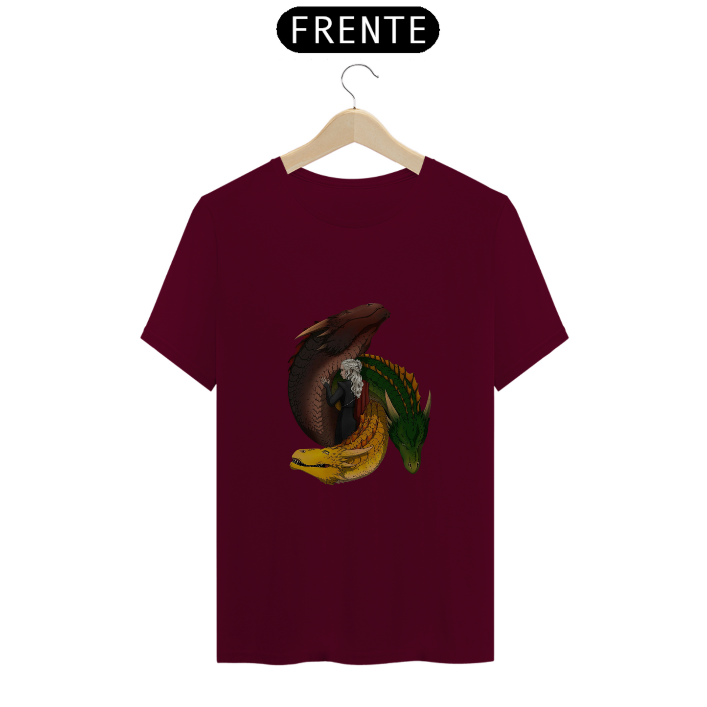 Camiseta Game of Thrones Quality Unissex 100% Algodão. Drogon, Viserion, Rhaegal