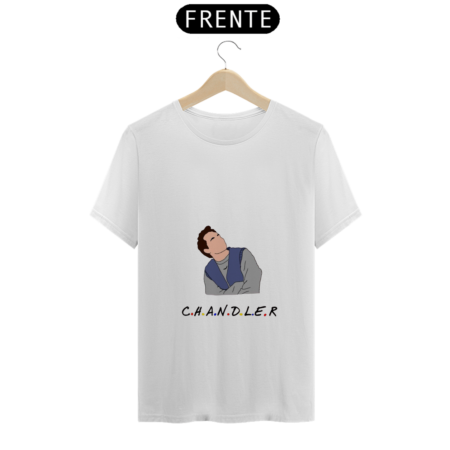 Camiseta Essencial Premium Unissex 100% Algodão. “Friends, Chandeler”